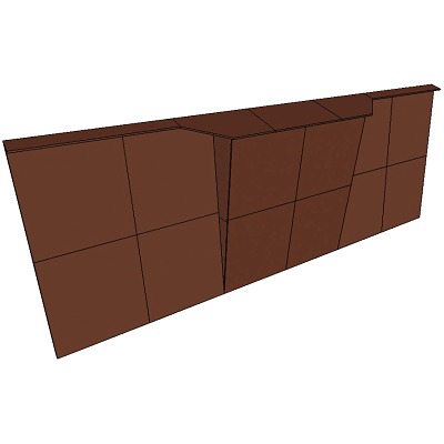 Boulderwand-Bausatz „Outdoor Basic“, Höhe 2,48 m, 744 cm, Mit Überhang
