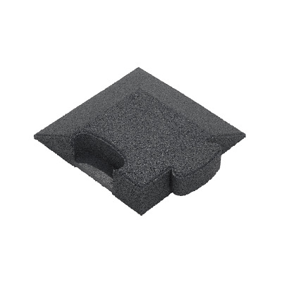 Gum-tech Eckstück „Abgeschrägt“ für Fallschutzplatten, Schwarz, 6 cm Gum-tech Eckstück „Abgeschrägt“ für Fallschutzplatten, Schwarz, 6 cm